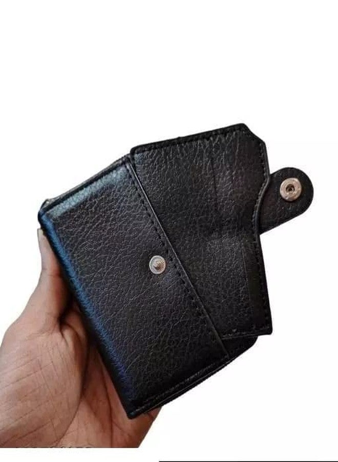 Brajin Men Black Genuine Leather Card Holder Wallet - Image 2